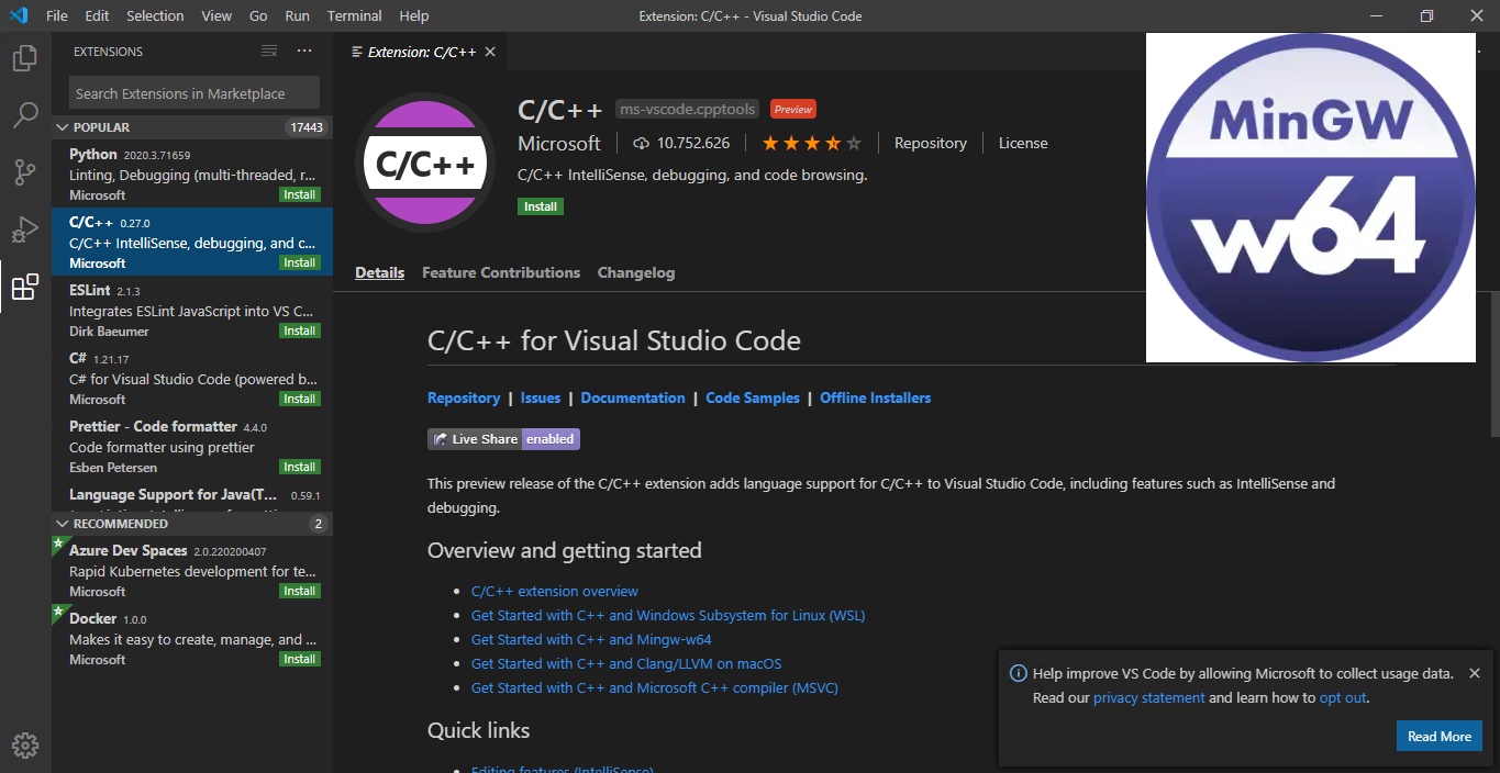 Installiamo MinGW e creiamo un primo progetto C++ in Visual Studio Code -  